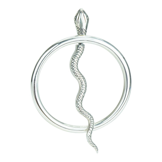 Snake Loop Silber Ohrringe